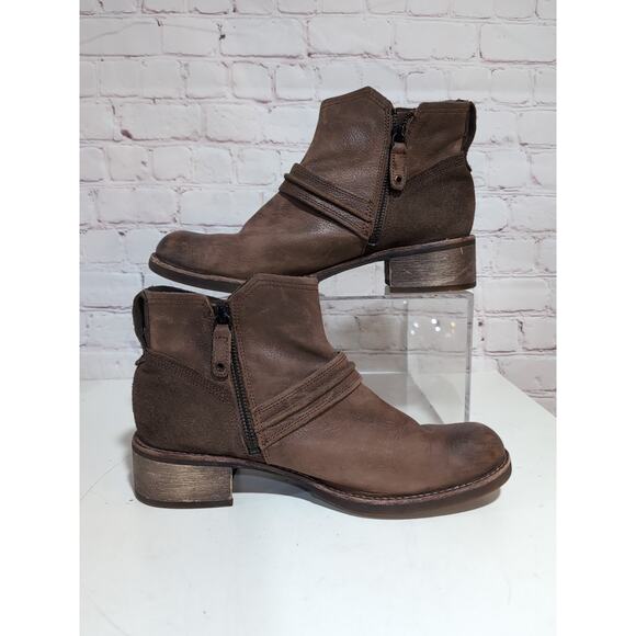 Timberland Womens Chelsea Boots Size 10 Brown Cognac Leather Zip Pull On Ankle - Picture 2 of 13